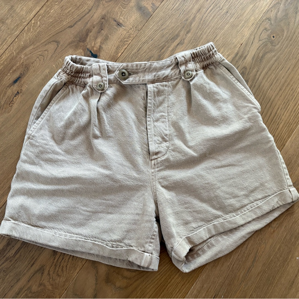 THE GREAT. Women's Cream Shorts